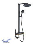 Душевая стойка Ceruttispa НЕВИО (NEVIO) цвет графит, с LED подсветкой