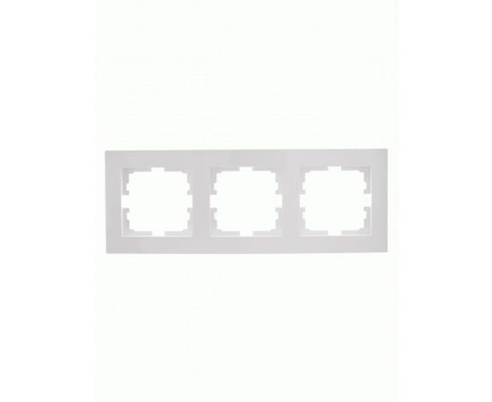 Рамка 3-местн. горизонт. VESNA бел. LEZARD 742-0200-148