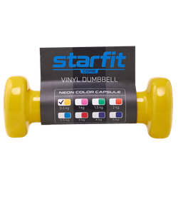 Гантель виниловая DB-101 0,5 кг, желтый