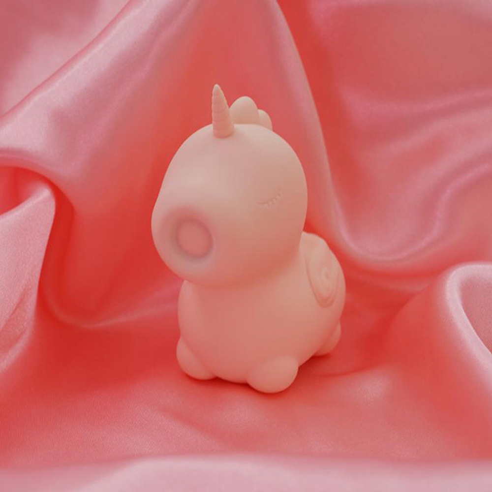 Персиковый клиторальный стимулятор 11см с режимом пульсации Unihorn Heart Throb UNIHT