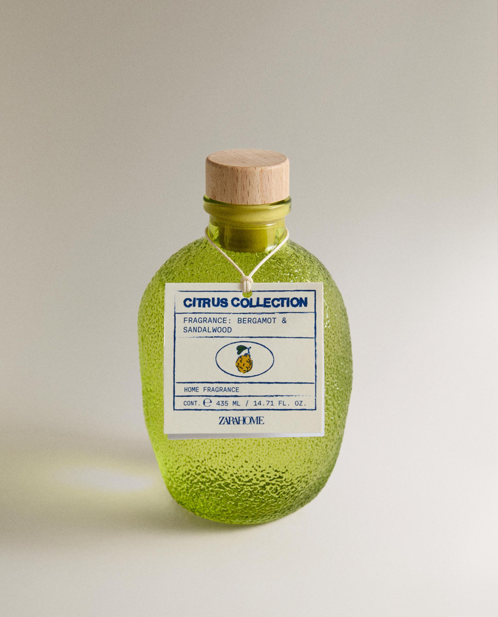 Zara Home Аромадиффузор Bergamot & Sandalwood 435 мл, тростниковые палочки микадо, аромат древесный, Коричневый