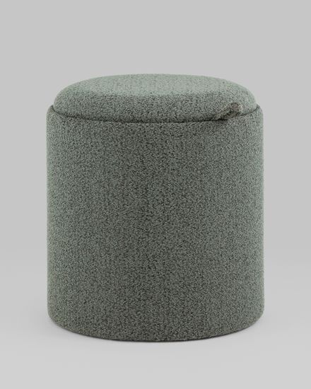 Пуф-столик с ящиком Хюгге XS букле темно-серый