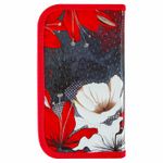 Пенал BRAUBERG, 2 отделения, металлизированный картон, конгрев, 19х11 см, Цветы, 228098