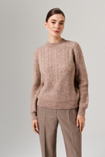 23094 Джемпер женский (бежево-серый)