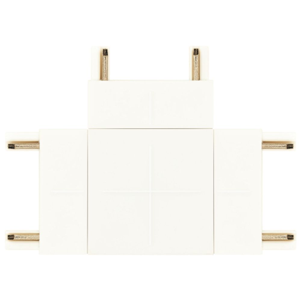 Коннектор ЭРА TRM-S5-CT WH Т-образный для тонкого магнитного шинопровода белый | Трековые светильники