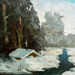 Быков В. А. (р. 1958 г.) Зимнее утро. Холст, масло. Россия, 2013 г.