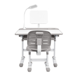 Комплект растущей детской мебели Fundesk Cura парта + стул + выдвижной ящик + подставка + лампа