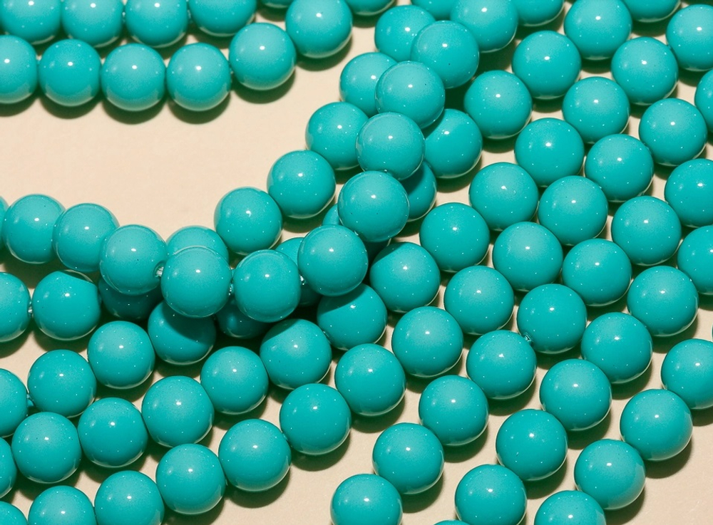 м6-бир Жемчуг "Майорка" бирюзовый 6мм, 38см