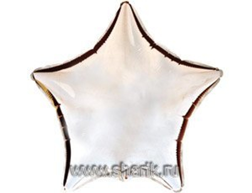 Шар фольга металлик 32" Звезда Серебро