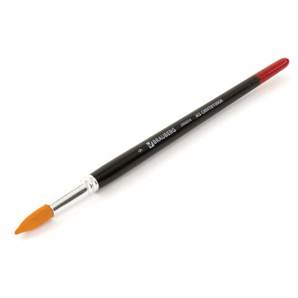 Кисть BRAUBERG синтетика, круглая, №9, 200854