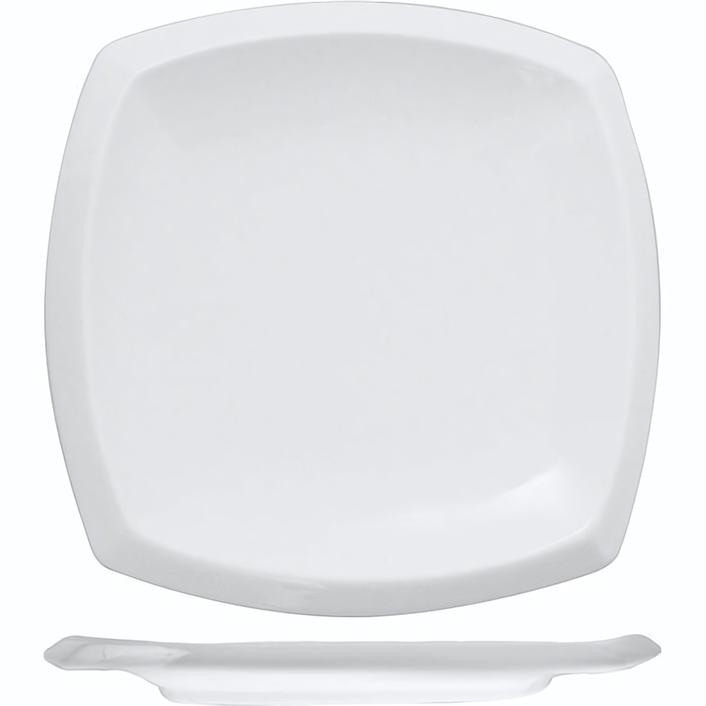 Блюдо «Кунстверк» квадратное;фарфор;,H=35,L=330,B=330мм;белый (Цвет: белый)