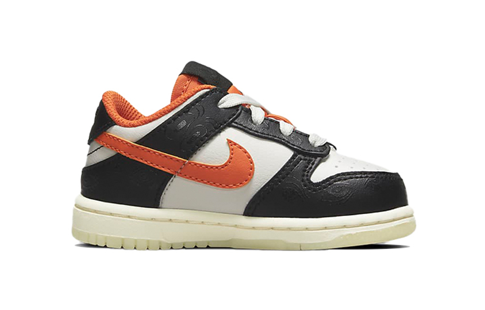 Baby Nike Dunk Low PRM "Halloween" lightweight low-top sneakers black Orange