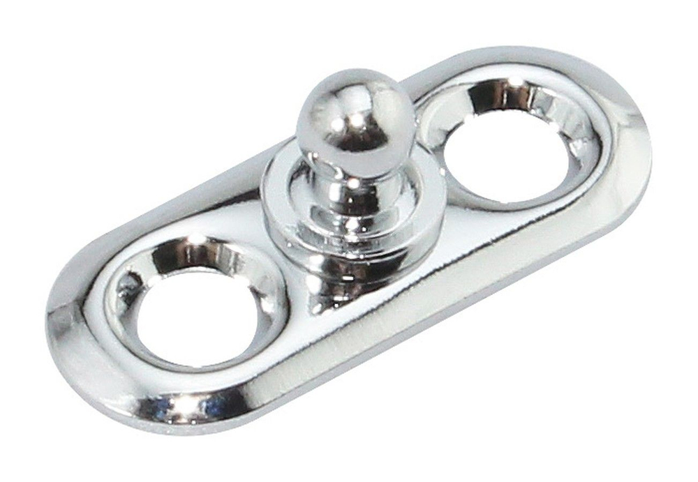 Ответная часть кнопки, крепление к твердой поверхности, 34,2 мм, хромированная латунь (10262508)