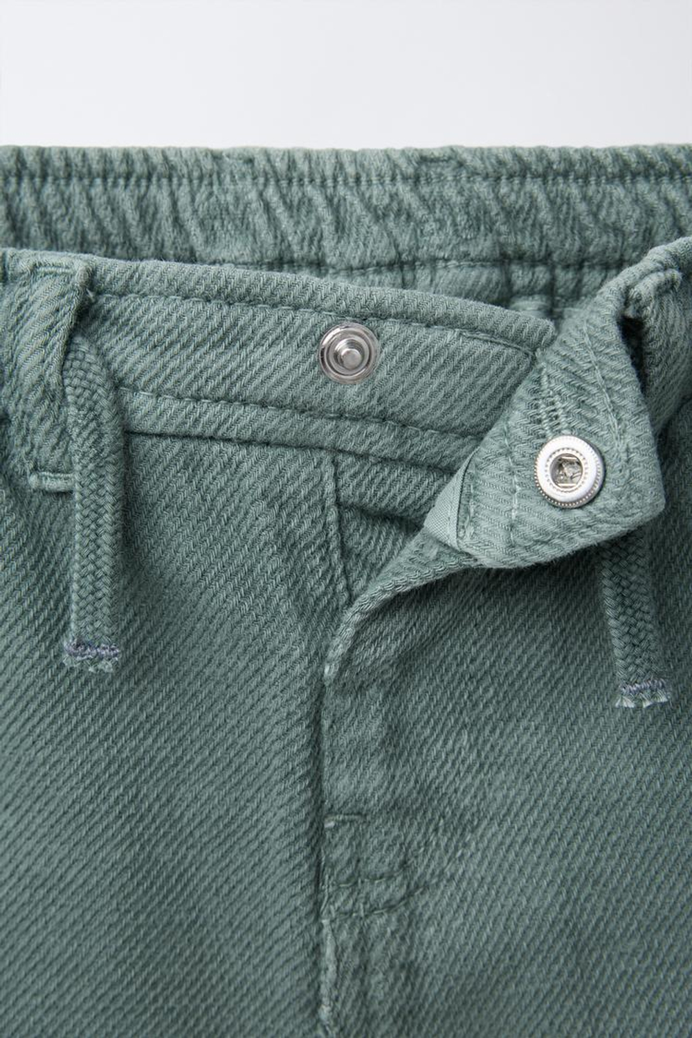 ZARA БЕРМУДЫ STANDARD SOFT TOUCH, ЗЕЛЕНОВАТО-СИНИЙ