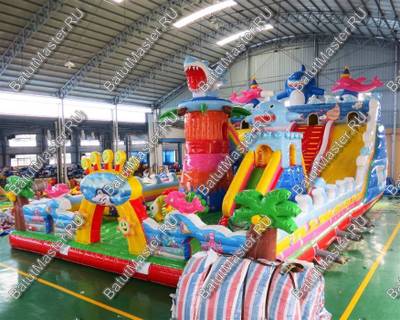 Коммерческий надувной батут "На морском дне" 14*7*6 м