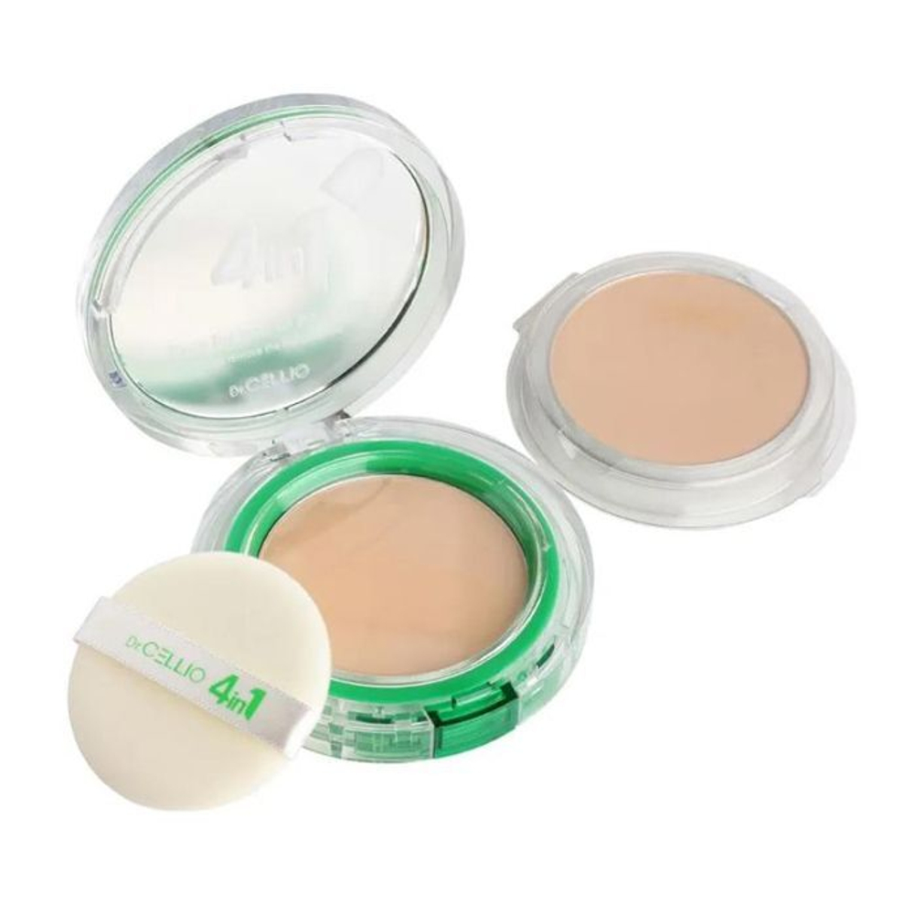 Пудра для лица с запасным блоком Dr.CELLIO Dr.G50 4 IN 1 DODO TWOWAYCAKE (Whitening) №23