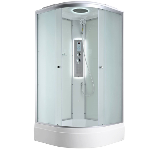 Душевая кабина AvaCan (АваКан) C3090 LED со средним поддоном, с ГМ, с электрикой и LED освещением, 90х90х215