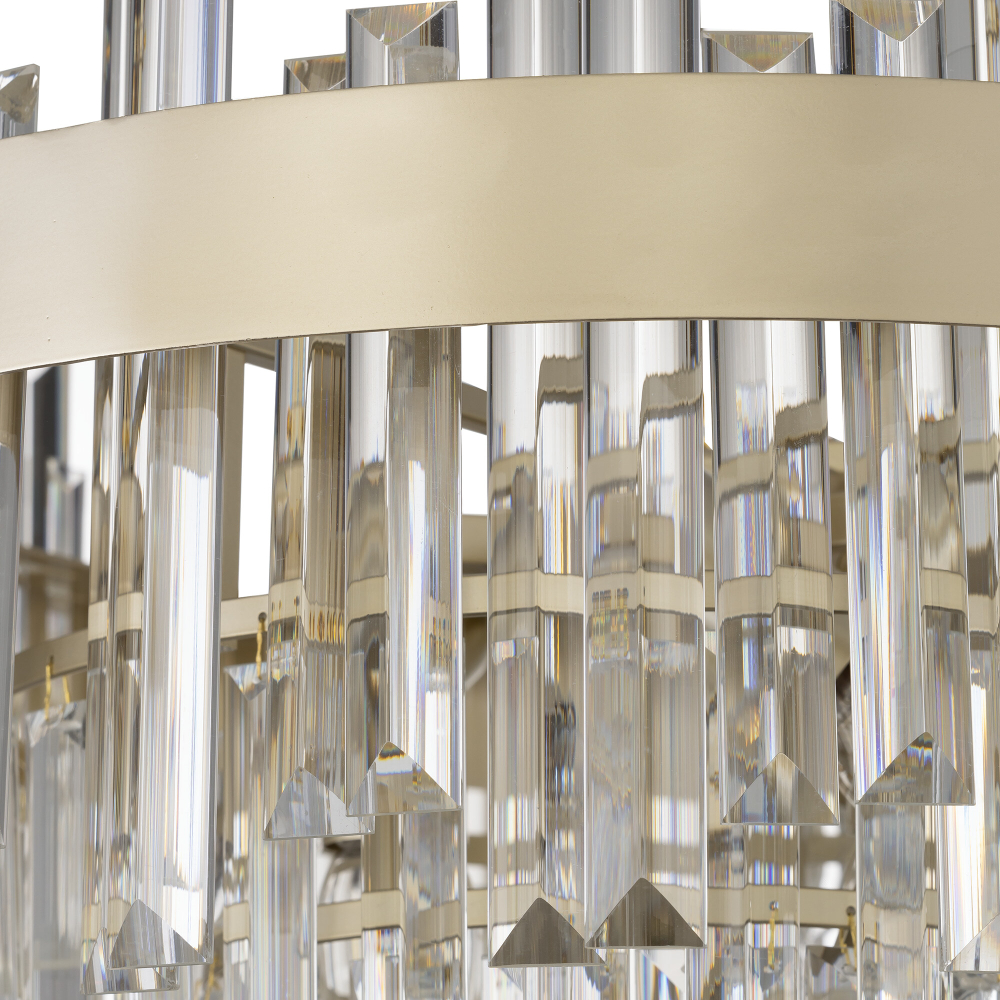 Citilux Лаура CL301262 Люстра хрустальная подвесная Шампань