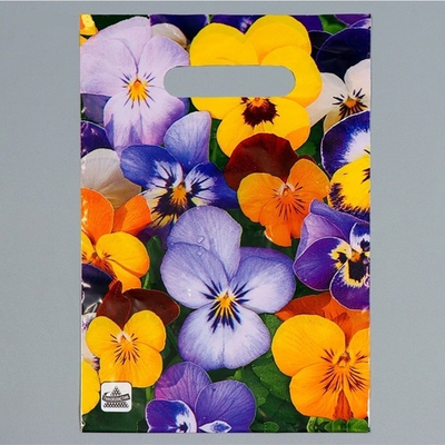 Пакет «Анютины глазки» new, полиэтиленовый с вырубной ручкой, 30 мкм 20×30 см