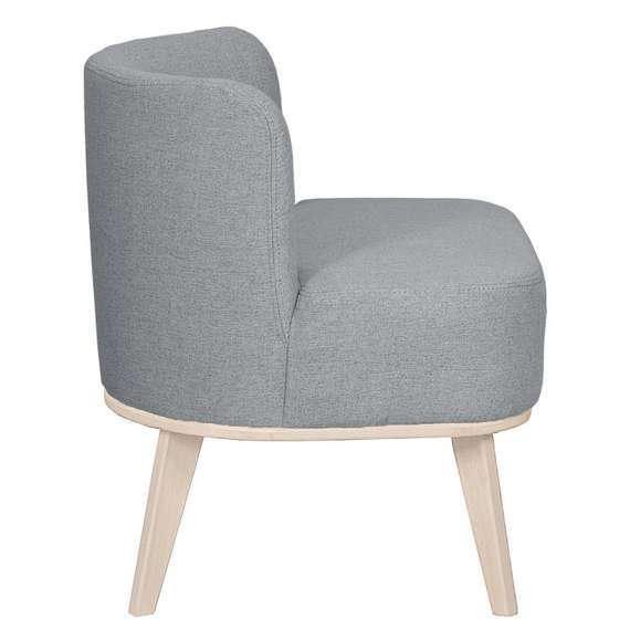 Кресло Жирон ткань серый, каркас лак