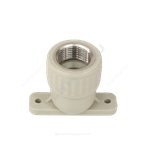 Угольник PP-R комбинированный серый Дн 25х3/4" ВР с креплением VALFEX 10120125Г