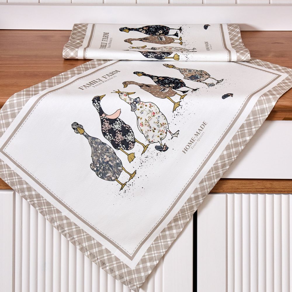 НАБОР ПОЛОТЕНЕЦ ИЗ 2-ХШТ "FAMILY FARM",40Х60СМ, 100% ХЛОПОК, КЛЕТКА,ТВИЛ