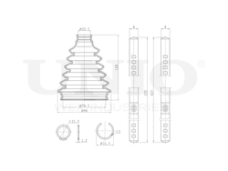 Пыльник ШРУСа (к-т) UNIO DUC-30122K