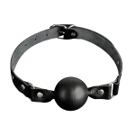 Кляп-шар на черных кожаных ремешках Sitabella BDSM Accessories 3091-1