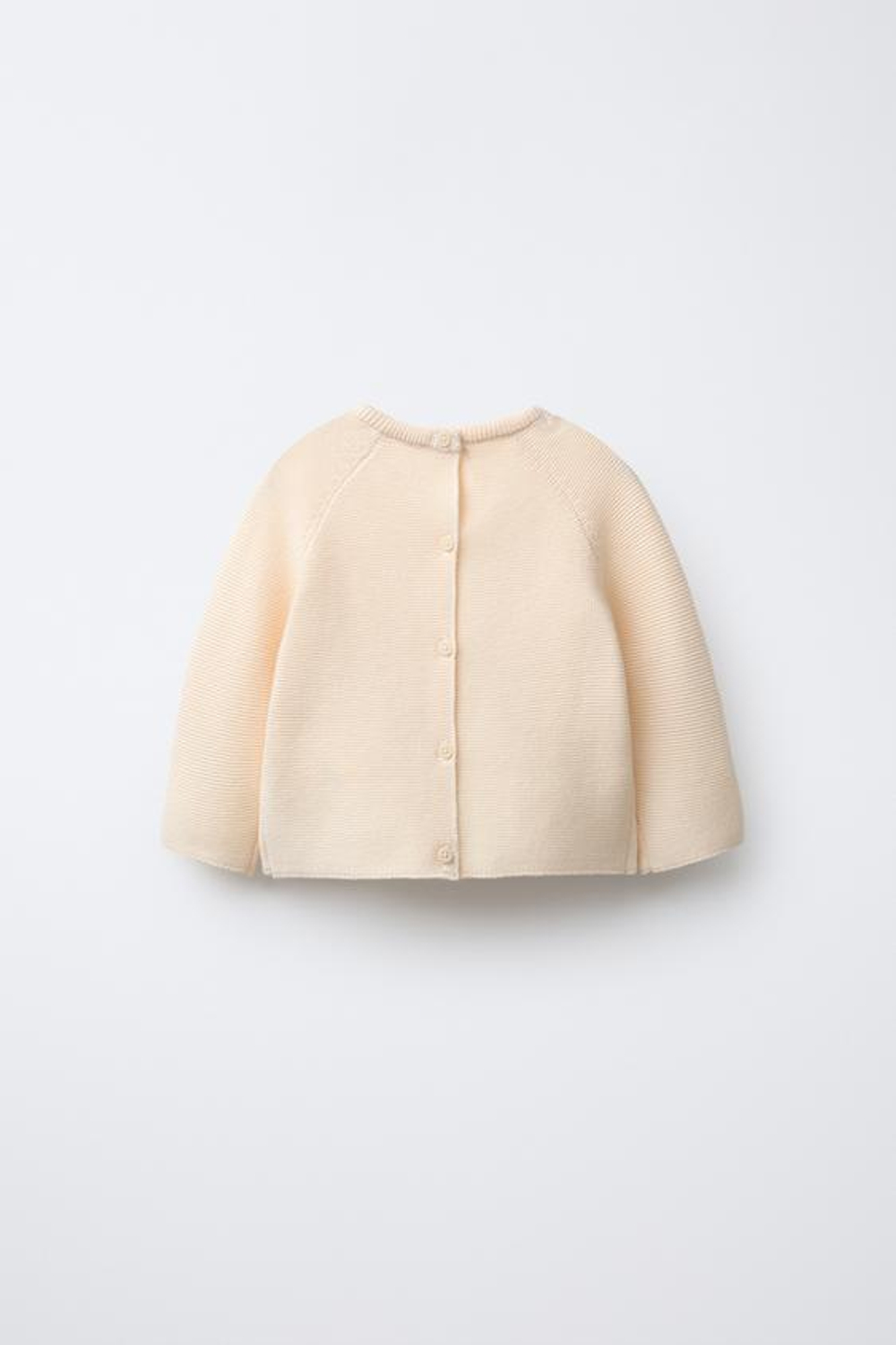 ZARA ВЯЗАНЫЙ ДЖЕМПЕР С ВЫШИВКОЙ В ВИДЕ СЛОНОВ, ЭКРЮ