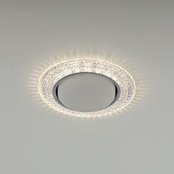 DK LD26 SL/WH Светильник ЭРА декор cо светодиодной подсветкой Gx53, прозрачный | Встраиваемые LED светильники