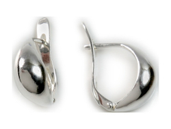 "Зернышко" серьги в серебряном покрытии из коллекции "Ералаш" от Jenavi с английским замком