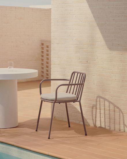 Bramant Стул из стали с лиловой отделкой