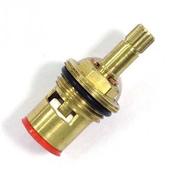 Кран букса  1/2" керамика двухрезьбовая 15 шлицов под крест