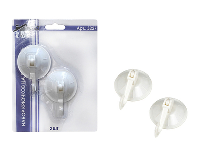 Набор крючков на присосках (2 шт.)