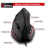 Мышь вертикальная проводная Zelotes T-20