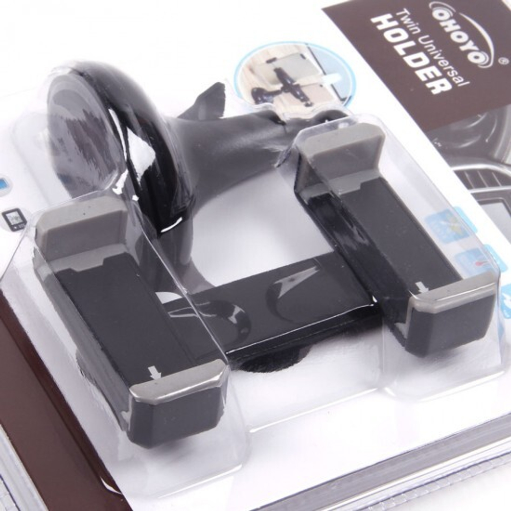 Держатель в авто для двух смартфонов, 009666