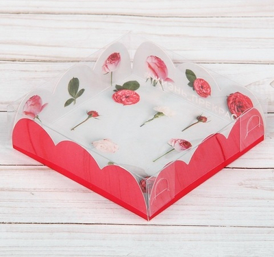 Коробка для конд-х изд с крышкой "Жизнь прекрасна" 10,5*10,5*3 см