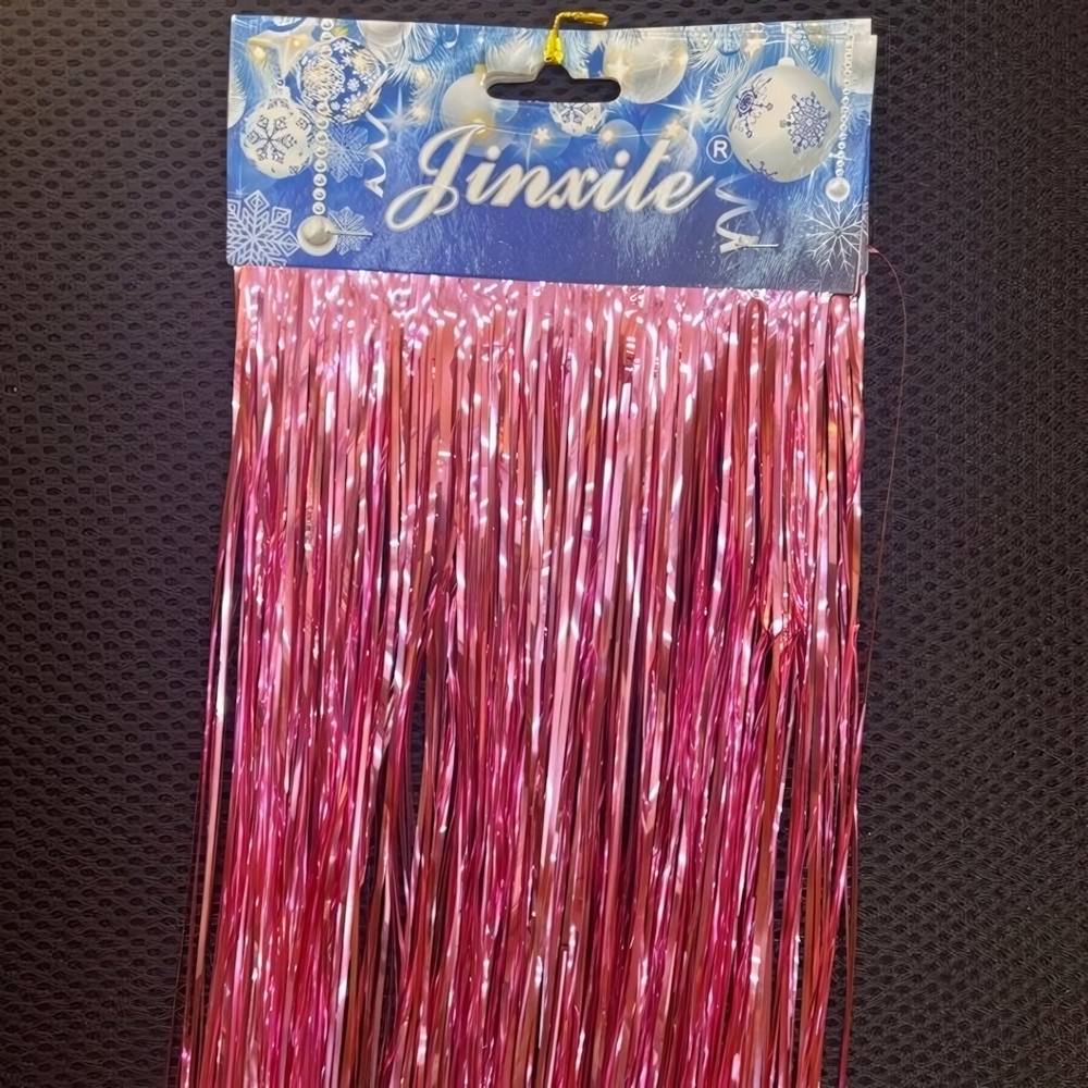 Дождик 2 м «Глянцевый стиль», розовый