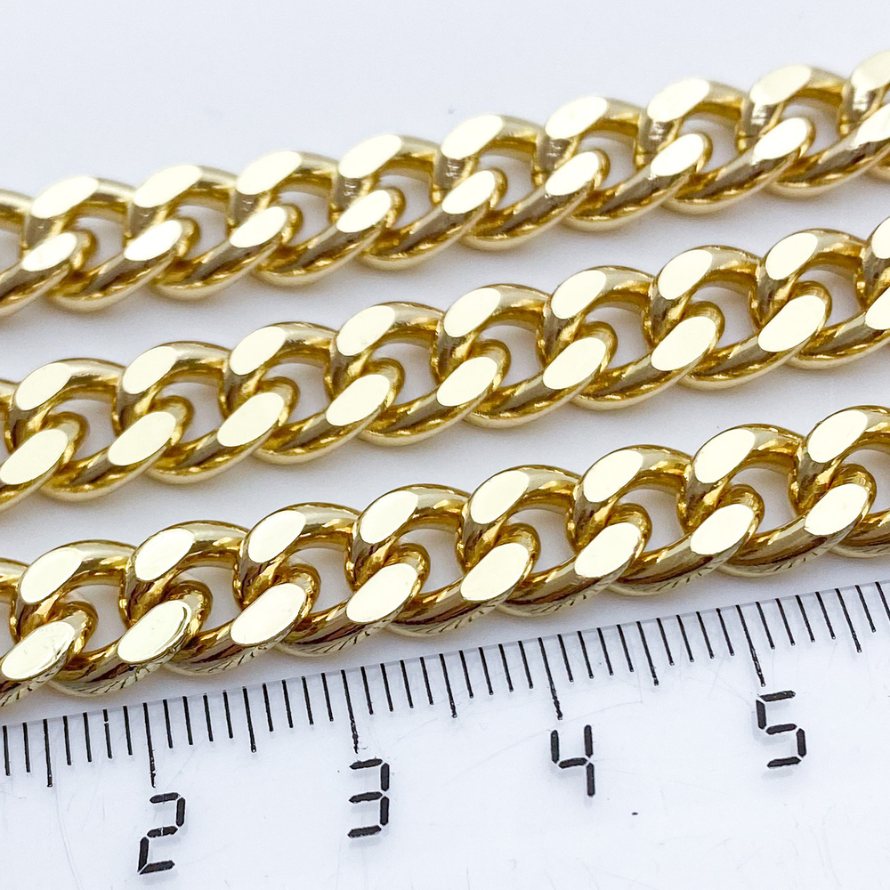 Цепочка, цвет золото, размер звена 10*7,5 мм, цена за отрезок 24-26 см