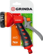 GRINDA T-7, 7 режимов, курок сзади, пластиковый с TPR, поливочный пистолет (8-427185)