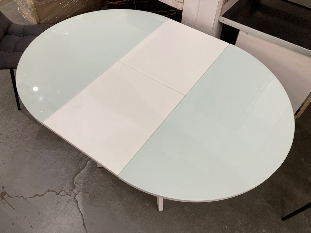 Стол обеденный Элип-1 (конус) каркас белый