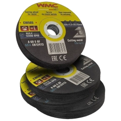 Круг отрезной абразивный 125x1.2x22.2мм ( К-т 40шт) WMC TOOLS WMC-CW505(40шт к-т)