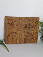 Картина- Панно Медведица резная из дуба 30*28 см