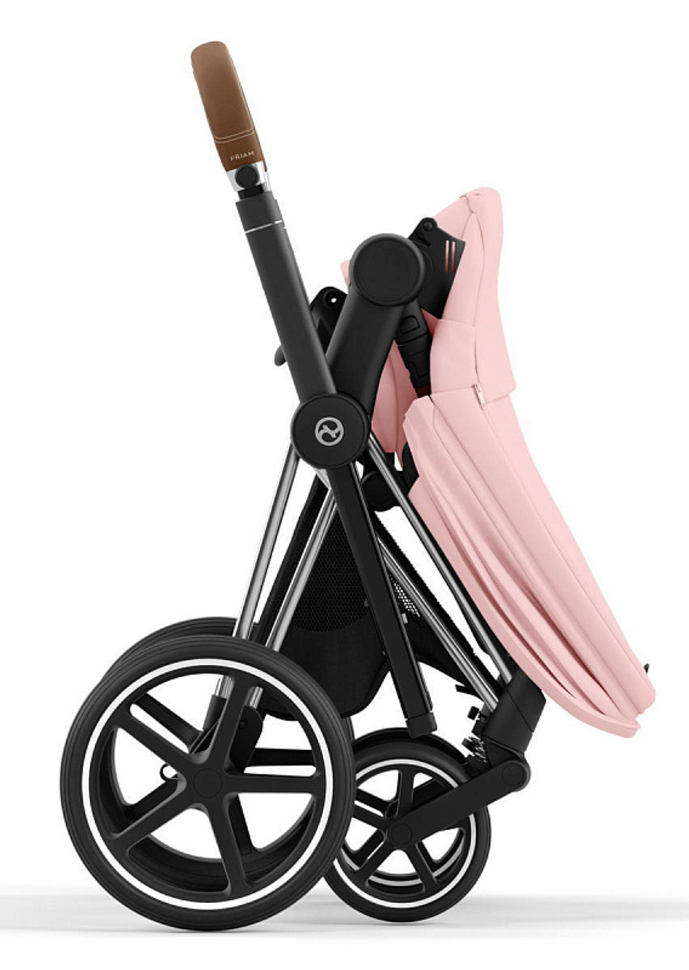 Прогулочная коляска Cybex Priam IV Chrome Brown Peach Pink