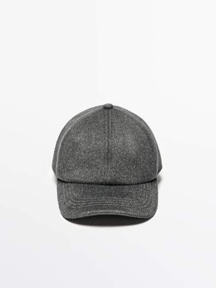 Massimo Dutti Кепка из смесовой шерсти, маренго