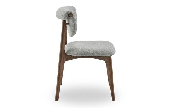 Cтул Comfy 2 cерая ткань, ножки орех