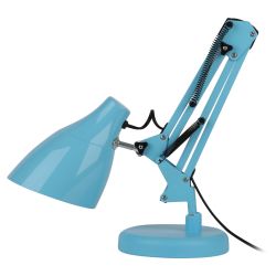 Настольный светильник ЭРА N-123-E27-40W-LBU Е27 с основанием голубой | Настольные светильники под лампу