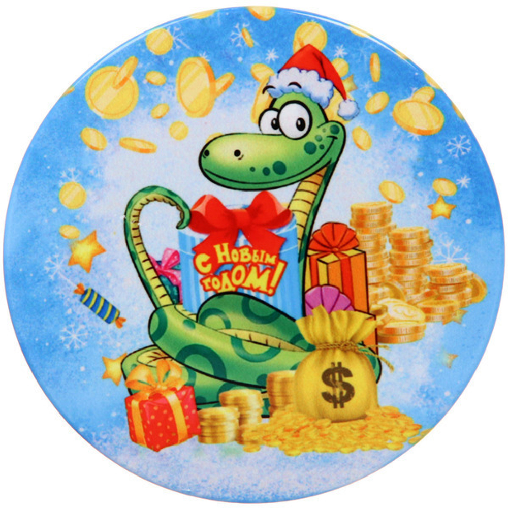 Подставка под кружку керамическая 10см «Денежный змей Ронни»