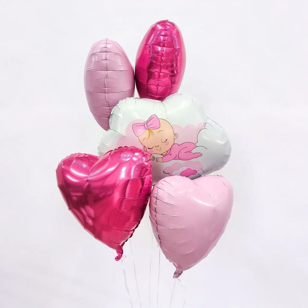 Шар (26''/66 см) Фигура, Малышка в облаках, 1 шт. в уп.