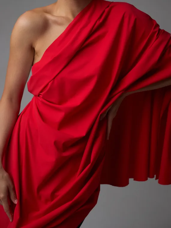 Микрофибра бельевая, эффект хлопка, Турция, красный